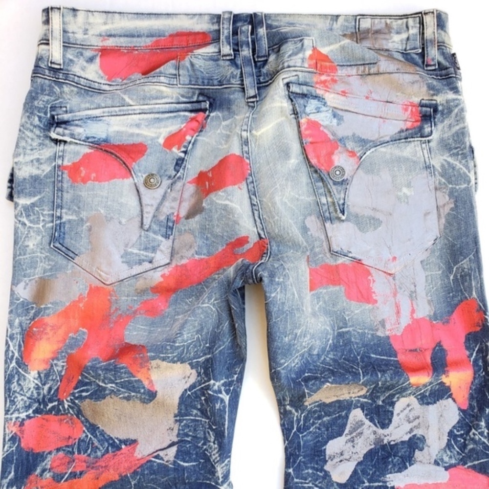NEW ROBIN'S JEAN Tintin Slim Biker Coated - Picture 4 of 8